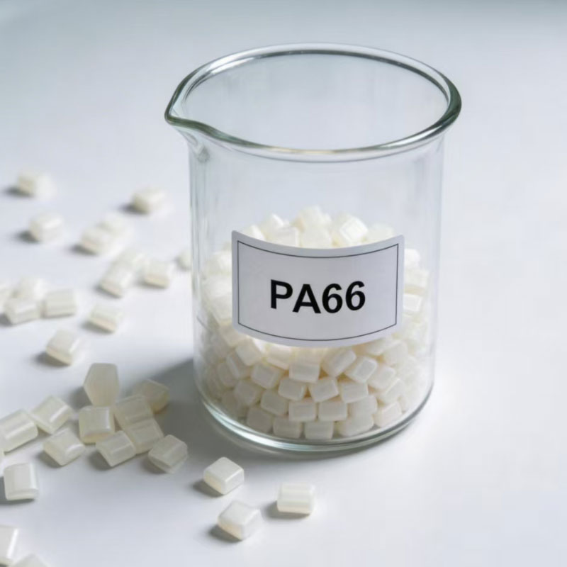 Pellet di plastica PA66 ignifugo a bassa densità di fumi, senza alogeni Pellet di plastica PA66 ignifugo a bassa densità di fumi, senza alogeni